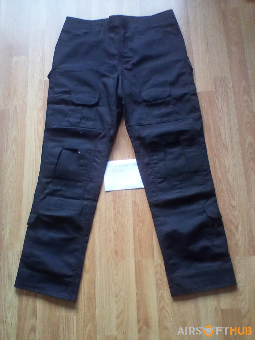 Black Combat Trousers - Airsoft Hub Buy & Sell Used Airsoft Equipment ...