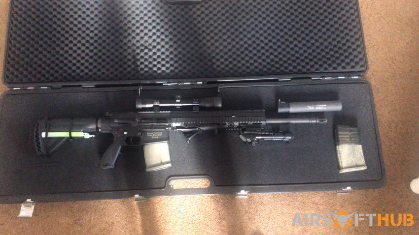 HK417 AEG+accessories - Used airsoft equipment