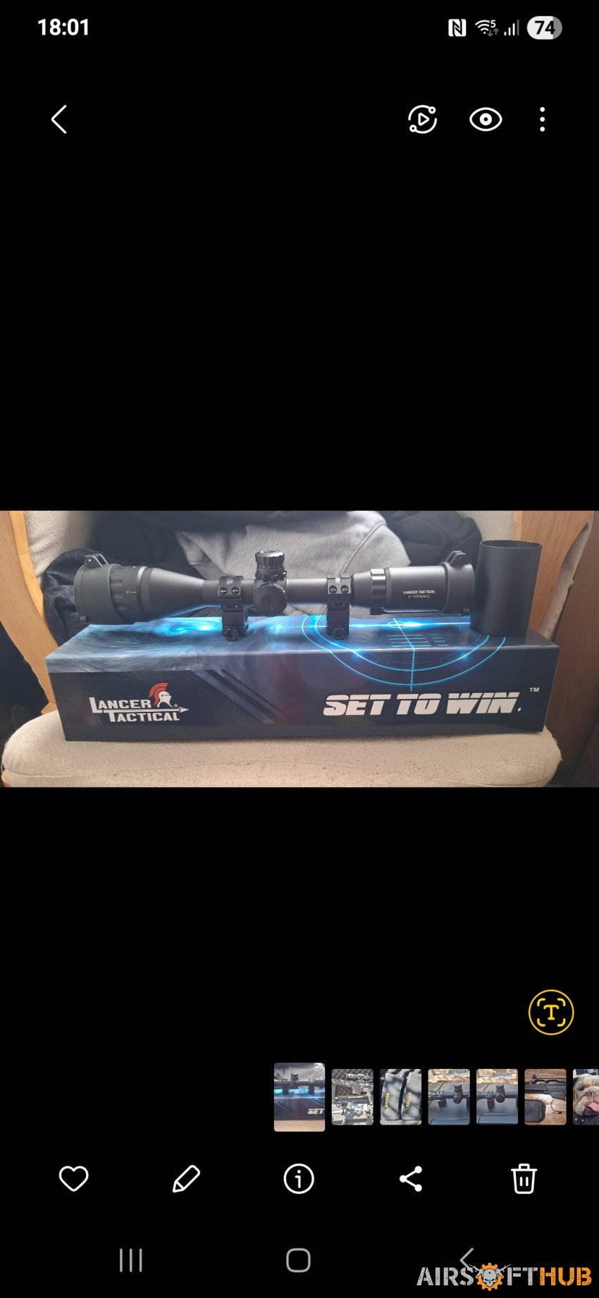 Lancer Tactical 3-12x40 scope - Used airsoft equipment