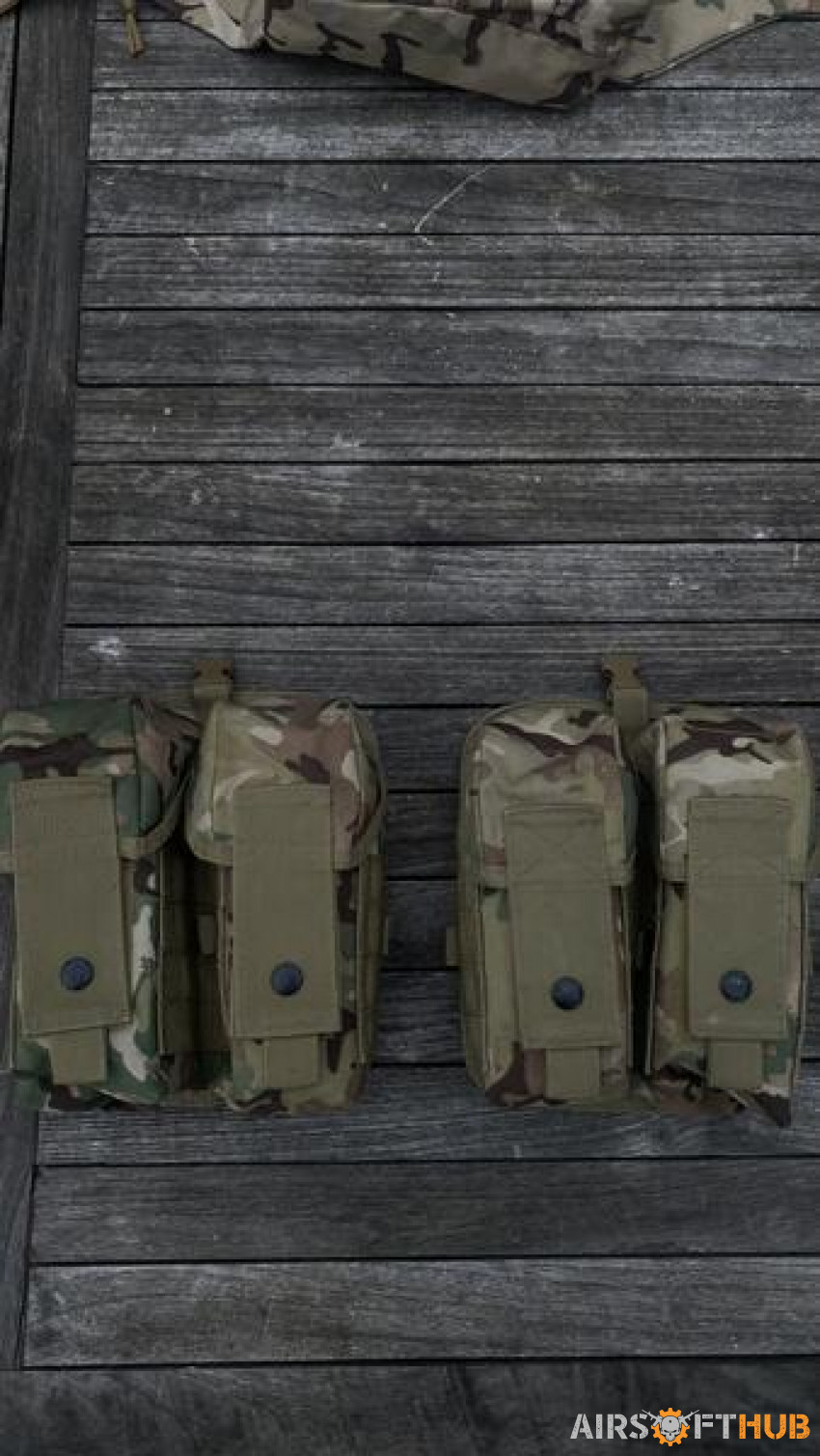 Various BTP camo pouches - Used airsoft equipment