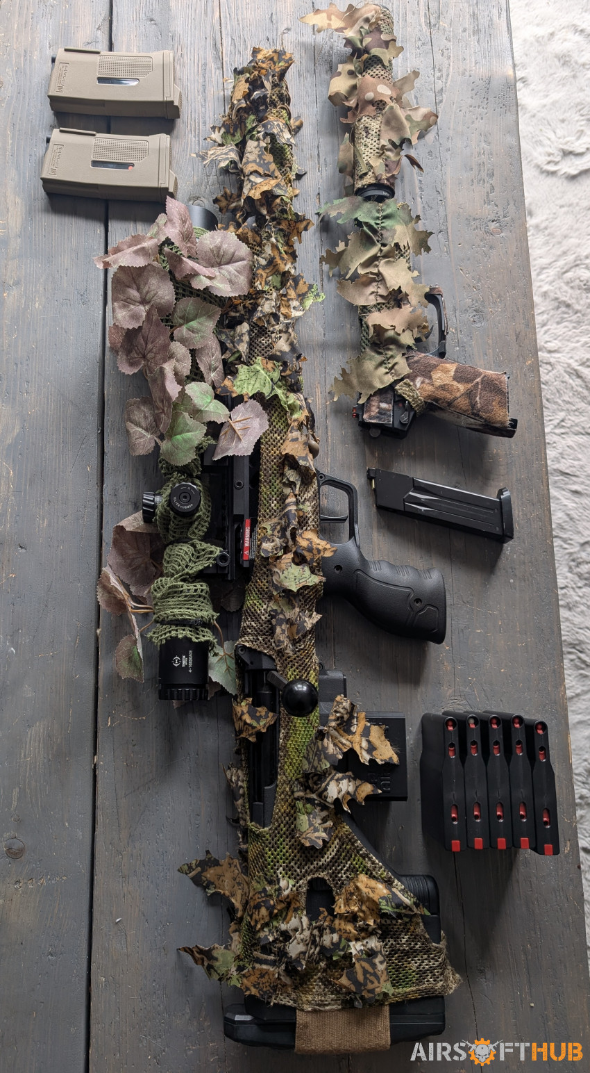 Sniper (SRS A2) + SSX23 (MK23) - Used airsoft equipment