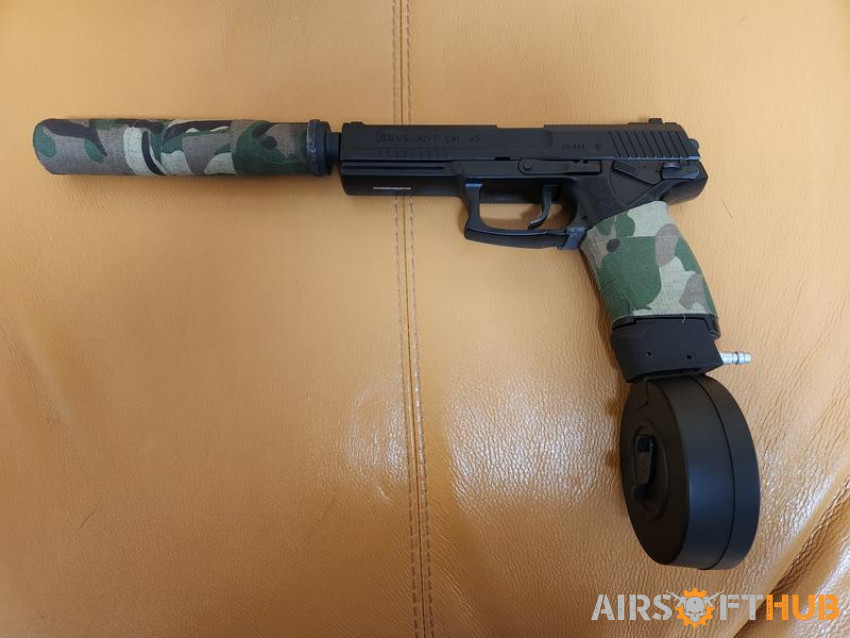 Tokyo Marui MK23 with HPA Drum - Used airsoft equipment