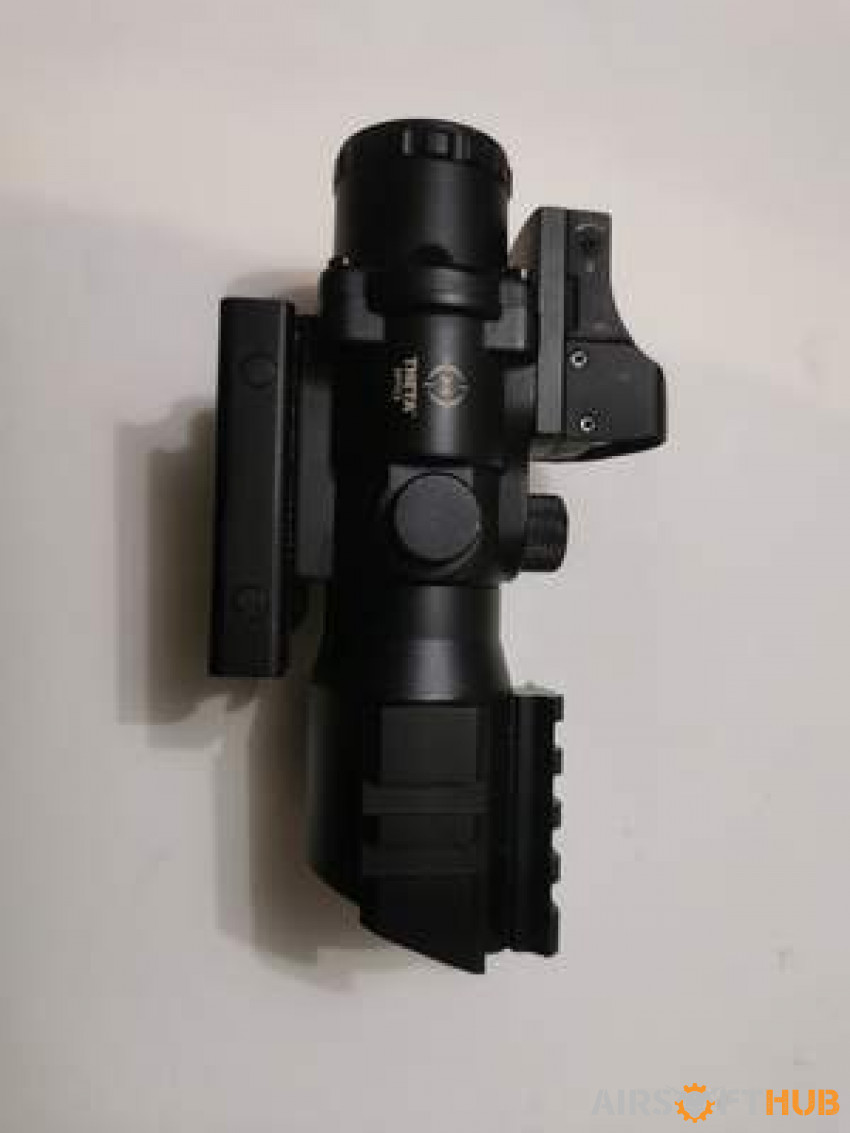 Theta 4x scope with red dot - Used airsoft equipment