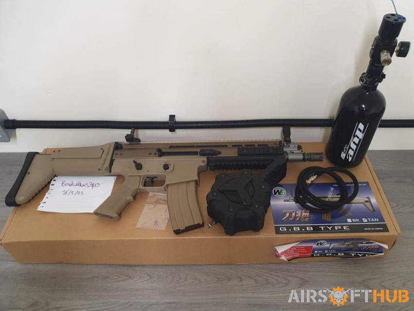 WE SCAR L GBBR with HPA set up - Used airsoft equipment