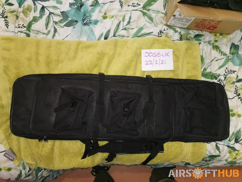 Black tactical gear - Used airsoft equipment