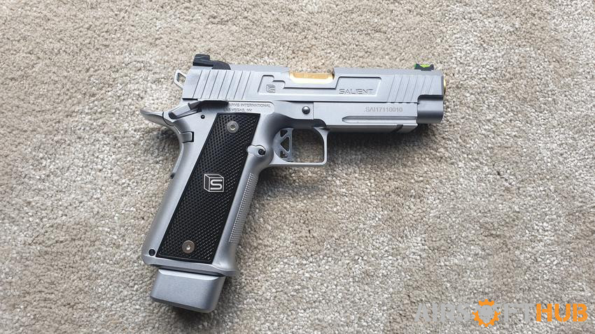 SAI 1911 DS SILVER PISTOL GBB - Used airsoft equipment