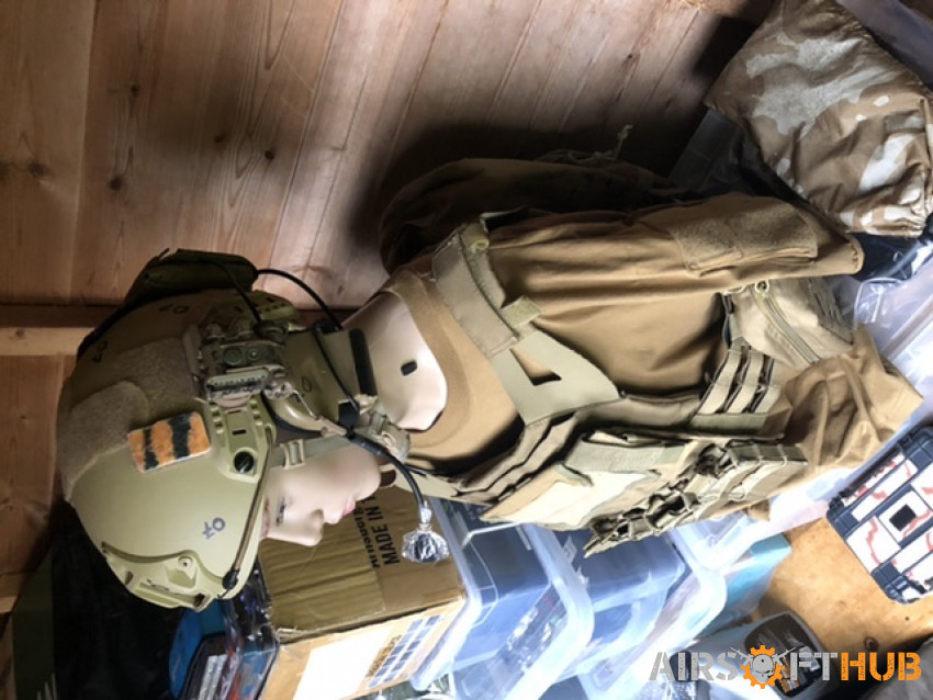 Viper tactical vest,helmet - Used airsoft equipment