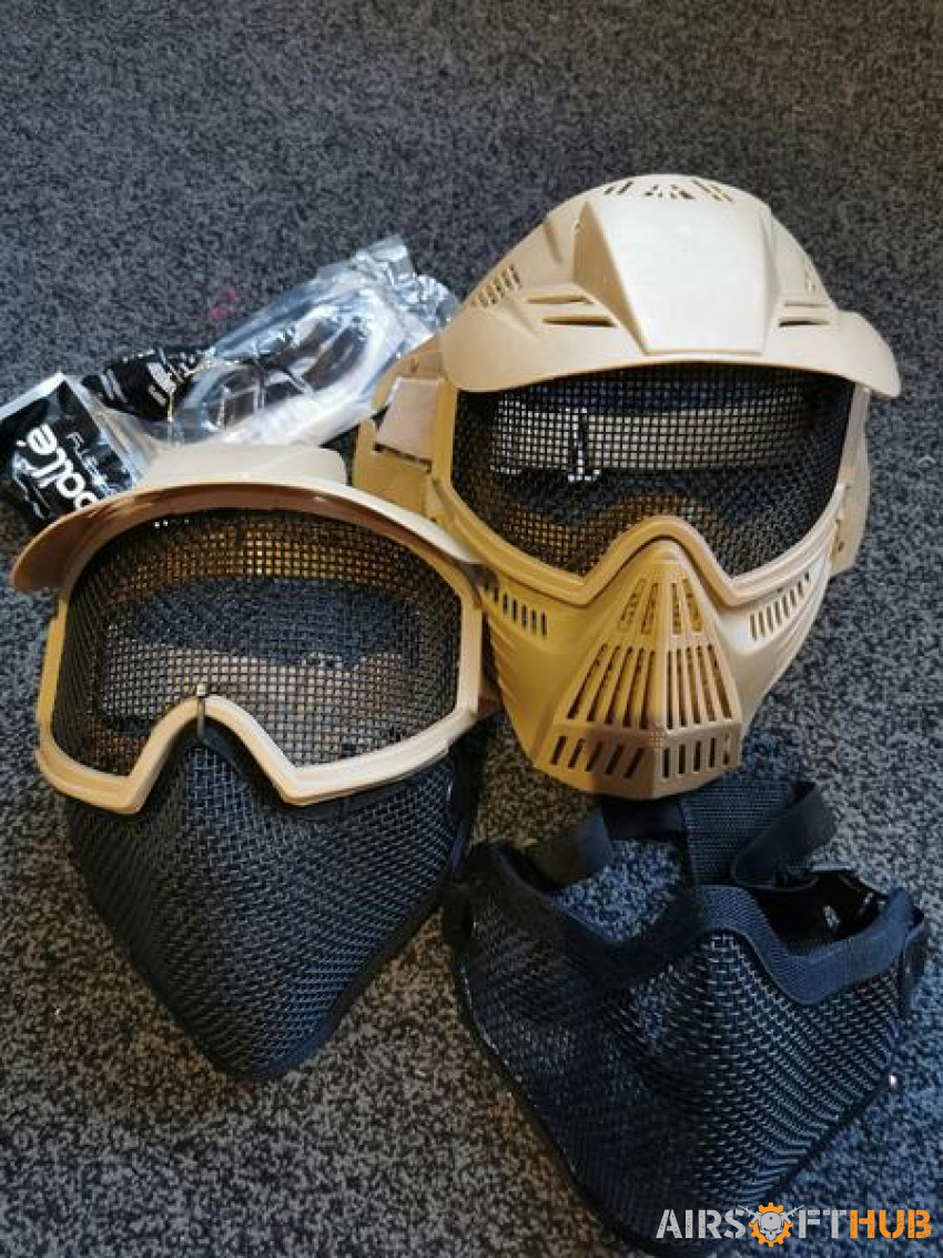 Facemasks and googles - Used airsoft equipment