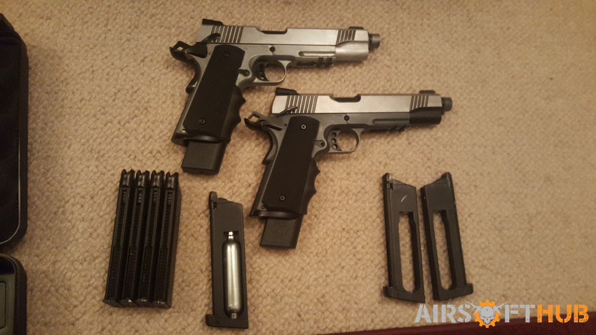 Pair of army modified 1911's - Used airsoft equipment