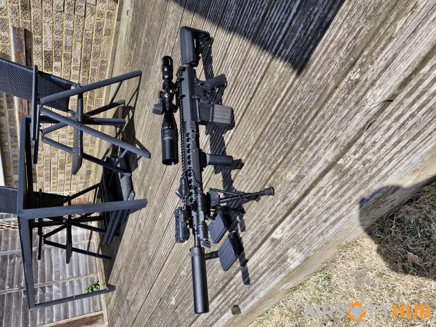 VFC SR25 ECC GBBR + extras - Used airsoft equipment