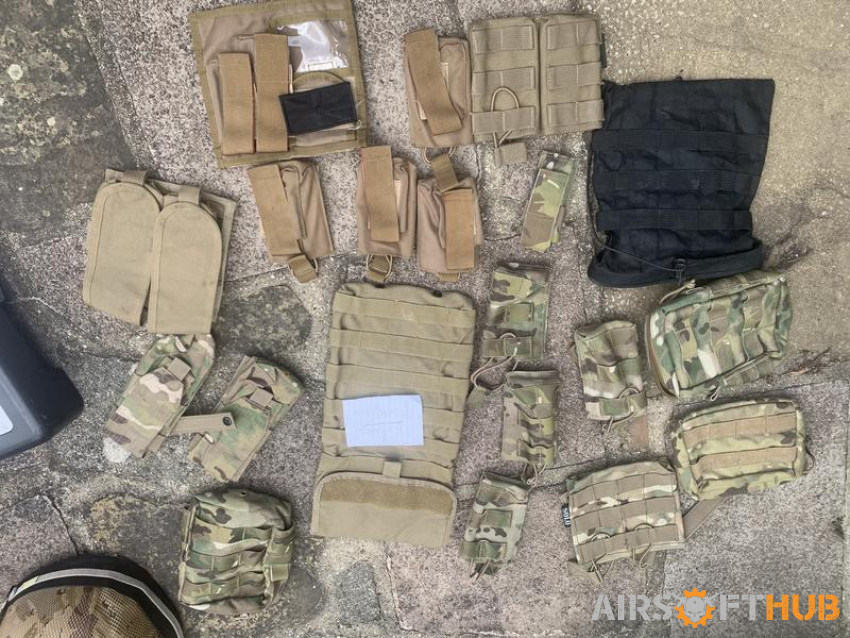 Various Molle Pouches - Used airsoft equipment