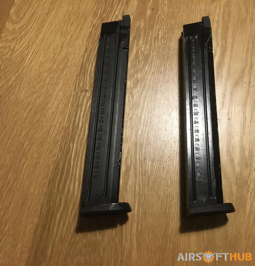WE M&P extended gas mags - Used airsoft equipment
