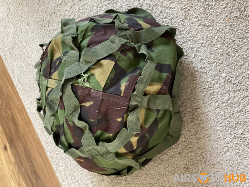 Dpm helmet cover with straps - Used airsoft equipment