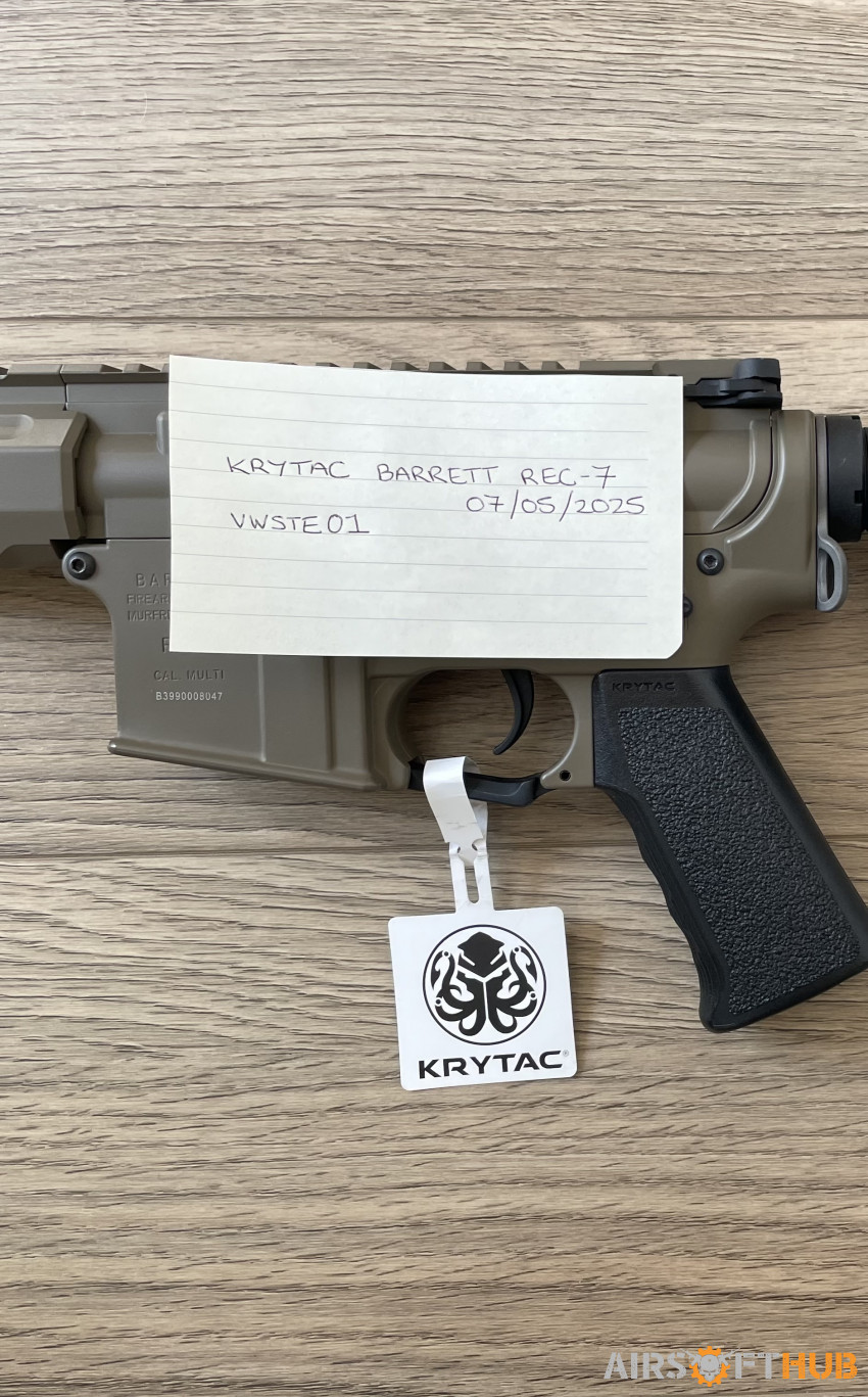 Upgraded Krytac Barrett Rec 7 - Used airsoft equipment