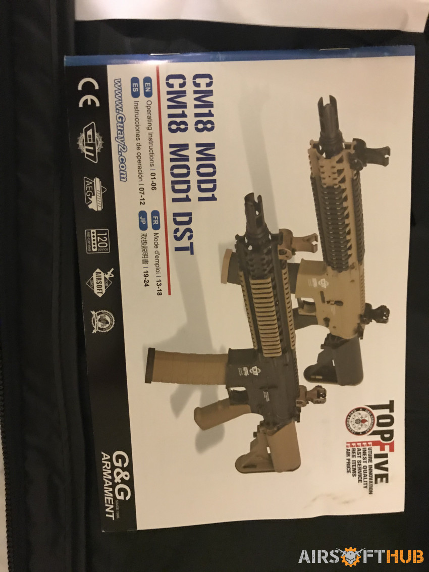G&G CM18 Black + Attachments - Used airsoft equipment