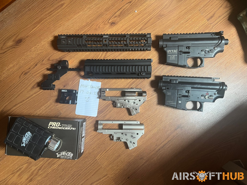 receivers/rails/gearbox - Used airsoft equipment
