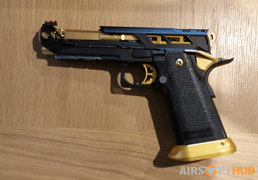 Upgraded tm gold match trade w - Used airsoft equipment