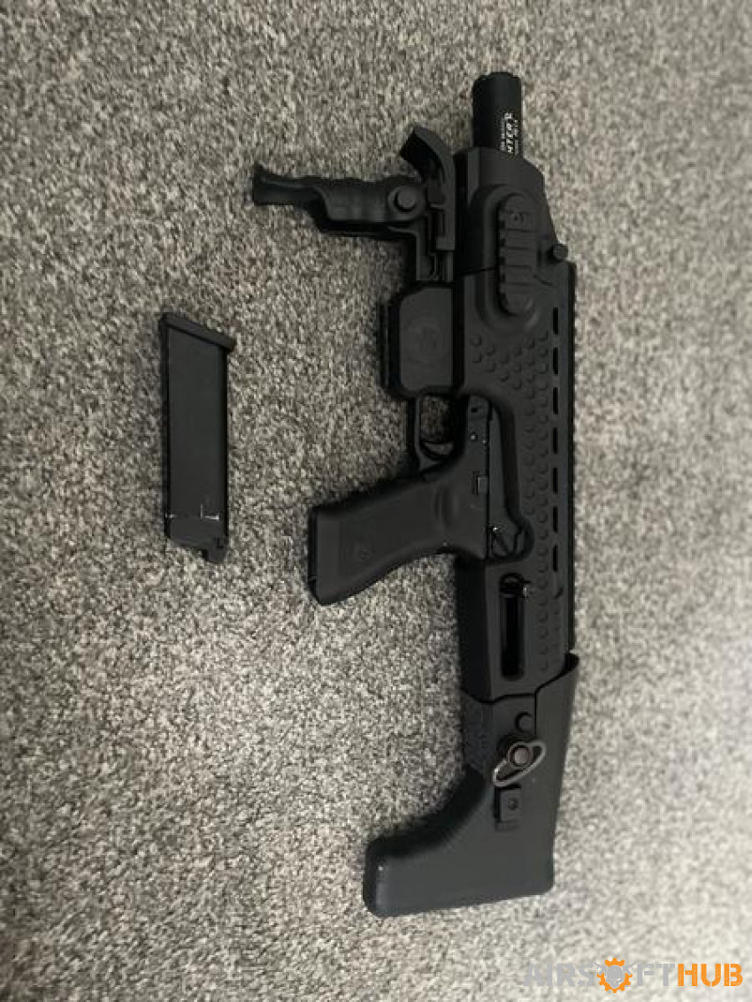 WE Glock 18 with carbine kit - Used airsoft equipment