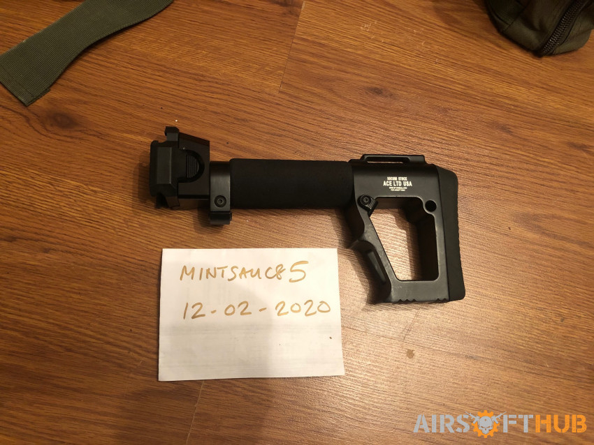 Madbull Ace Socom stock with asg evo adapter - Used airsoft equipment