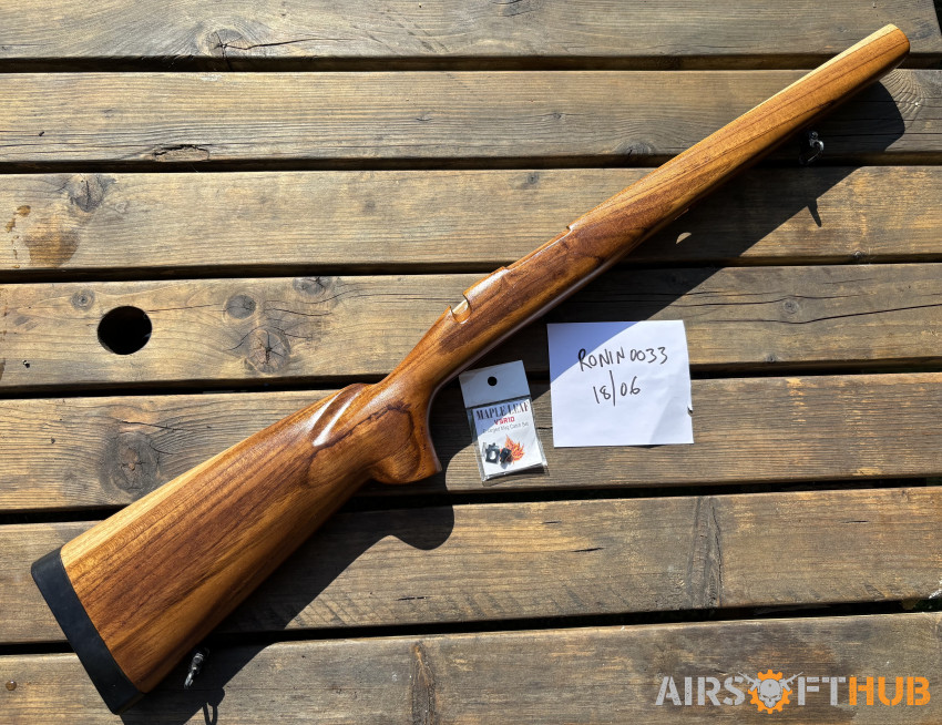 Taring Carving VSR Wood Stock - Used airsoft equipment