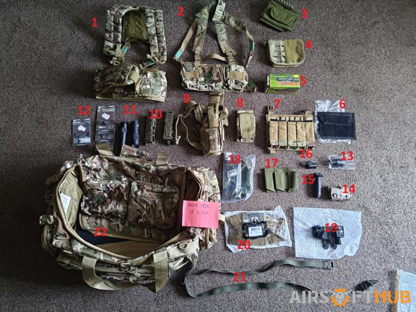 Assortment of Gear - Used airsoft equipment