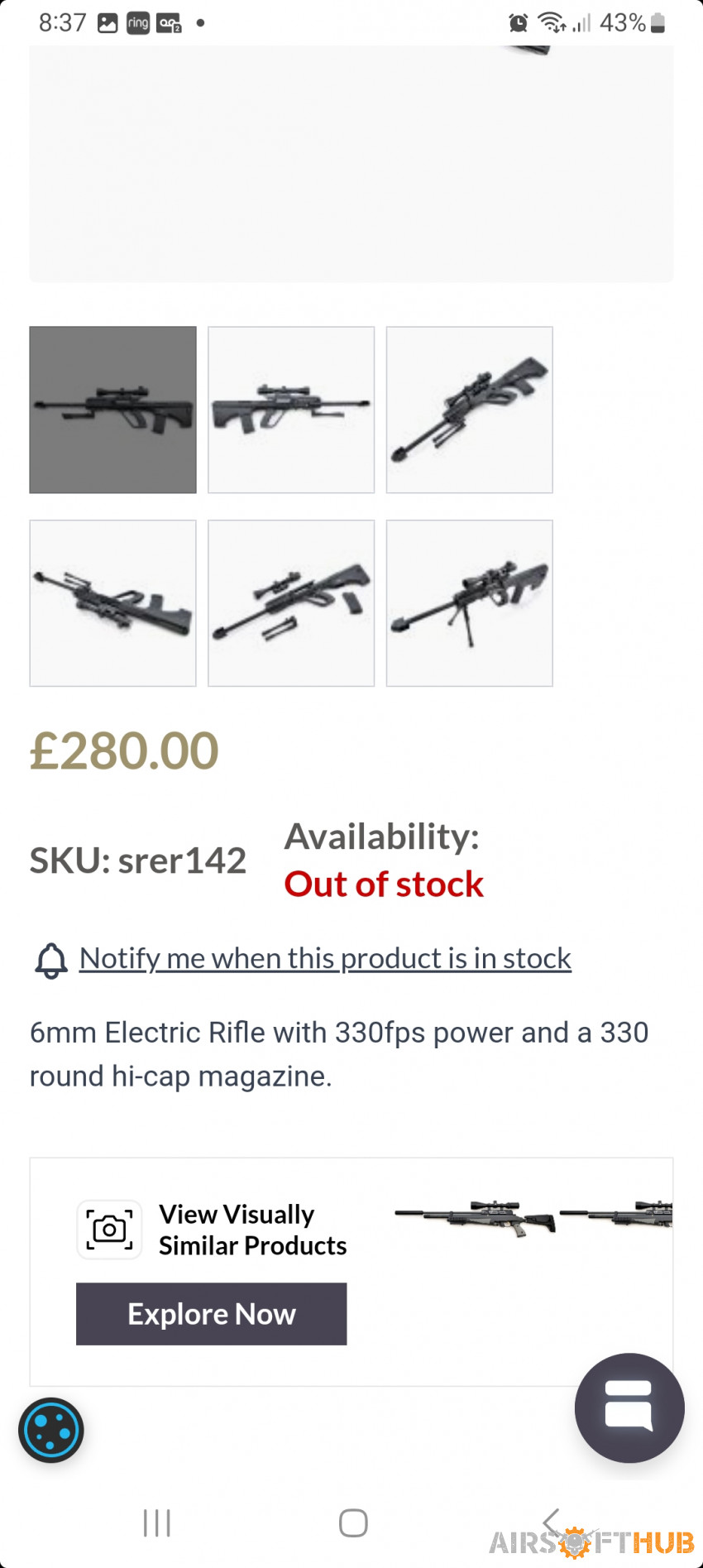Aug assault rifel - Used airsoft equipment