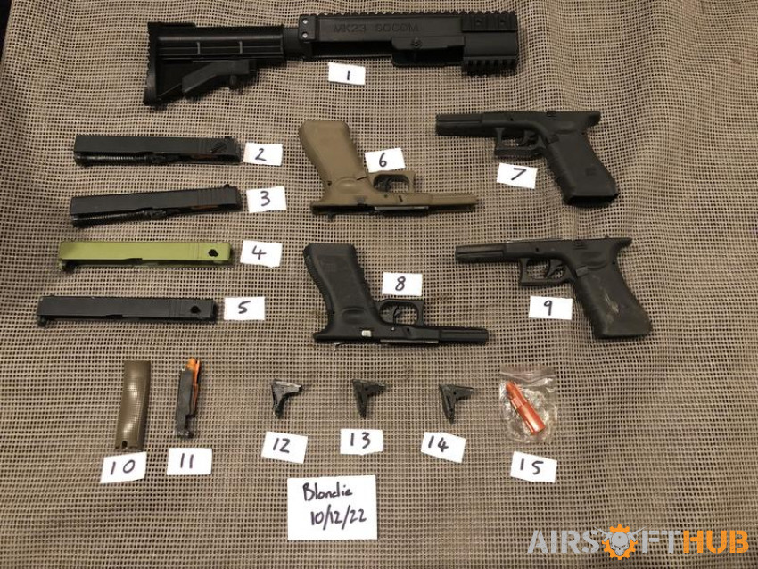 Various parts clearout - Lot 1 - Used airsoft equipment