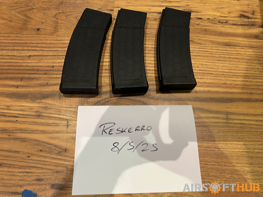 3x Nuprol Hex Pattern High cap - Used airsoft equipment