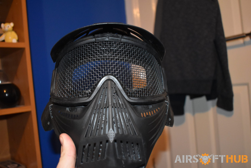 Black Wire Safety Mask - Used airsoft equipment