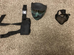 Group of masks and holster - Used airsoft equipment