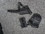 Black tactical gear - Used airsoft equipment