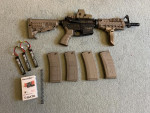 CAA M4 AEG with mags batteries - Used airsoft equipment