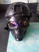 Black Tactica Helmet with mask - Used airsoft equipment