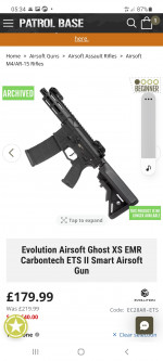 Evolution Airsoft m4 Ets II - Used airsoft equipment