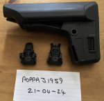Genuine PTS stock and sights - Used airsoft equipment