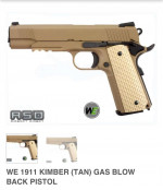 WE 1911 Kimber gas pistol - Used airsoft equipment