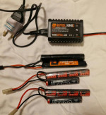 Assorted Batteries and Charger - Used airsoft equipment