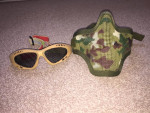 Cammo mask and goggles - Used airsoft equipment