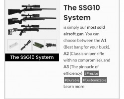 Ssg10 - Used airsoft equipment