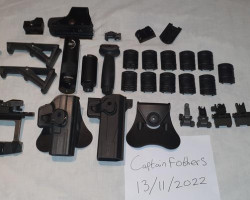 Assorted Airsoft Accessories, - Used airsoft equipment
