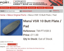 Vsr Butt plate - Used airsoft equipment