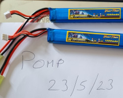 2x GIANT POWER 1300 LIPO 7.4 - Used airsoft equipment