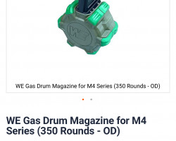 Gas M4 Drum Magazine - Used airsoft equipment