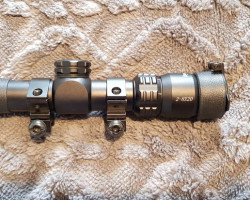 Black 2-8 Scope with dust caps - Used airsoft equipment