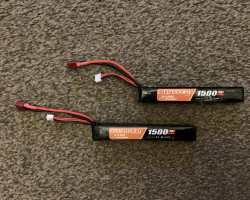 TWO 11.1 LIPO BATTERIES (DEANS - Used airsoft equipment