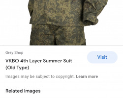 Russian vkbo 4th layer summer - Used airsoft equipment