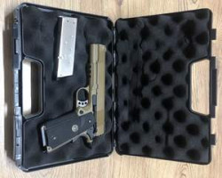 WE MEU TAN 1911 Airsoft Pistol - Used airsoft equipment