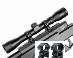 SCOPE + MOUNTS - Used airsoft equipment