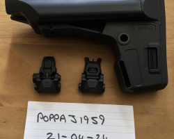 Genuine PTS stock and sights - Used airsoft equipment