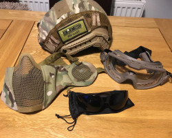 Helmet goggles face mask - Used airsoft equipment